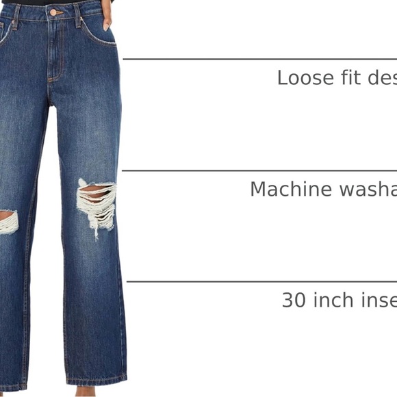 Classic Blue Distressed Jeans - Picture 3 of 3